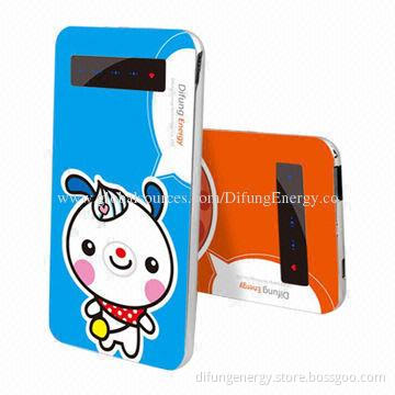 2014 Power Banks with Full Color Imprint Surface, 4,200mAh Capacity, CE, RoHS, FCC Marks